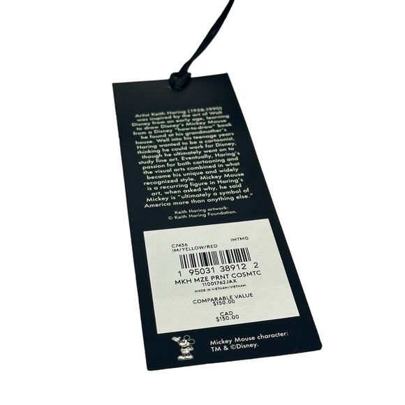 Coach Disney Mickey Mouse X Keith Haring Small Boxy Cosmetic Case - Picture 8 of 8